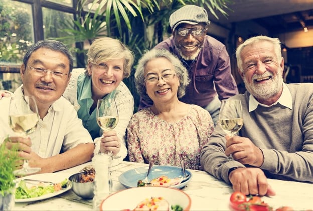 elderly people ejoying the time